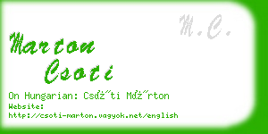 marton csoti business card